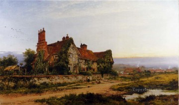 古いサリーの家の風景 ベンジャミン・ウィリアムズ リーダー Oil Paintings